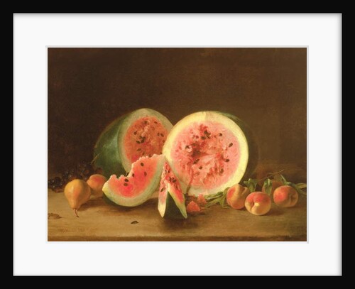 Still Life with Watermelon, 1865 by William Wheeler