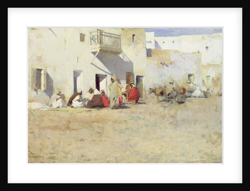 Cafe at Biskra, Algiers, 1887 by Willard Leroy Metcalf