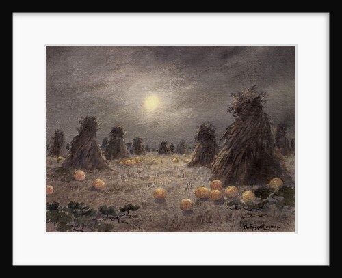 Autumn Harvest by Moonlight by Charles Russell Loomis