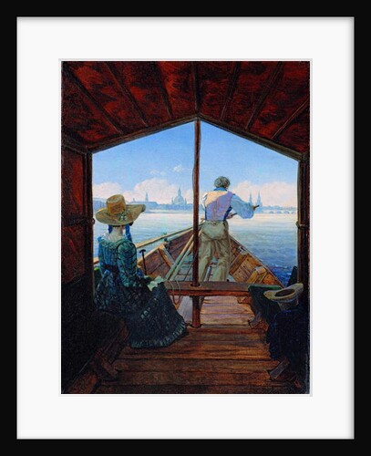 Early morning on the Elbe, near Dresden, 1827 by Karl Gustav Carus