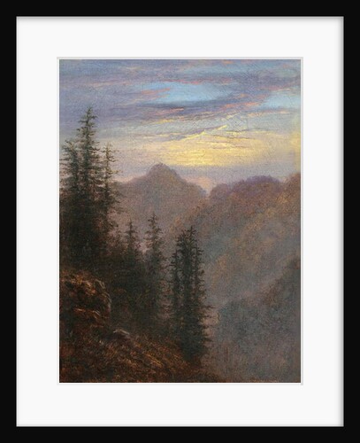 View of the Mountains at Dusk by Karl Gustav Carus