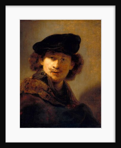 Self portrait with velvet cap, 1634 by Rembrandt Harmensz. van Rijn