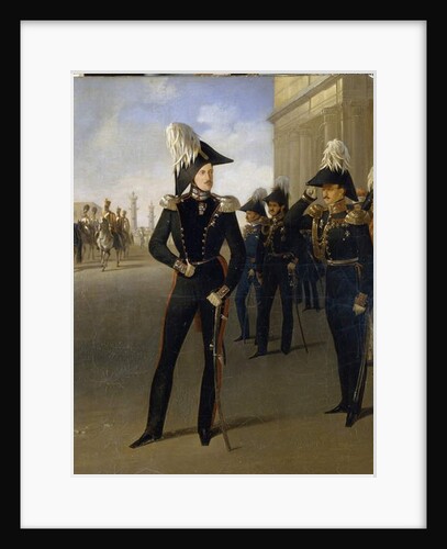 Emperor Nicholas I accepts the official report of the prince Lobanov-Rostovsky, 19th century by Adolphe Ladurner