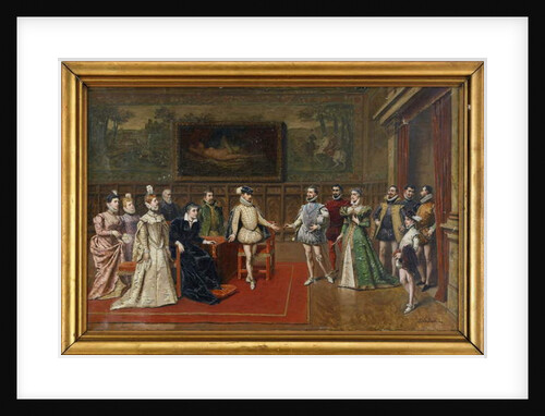 Catherine de 'Medici meets her sons Charles IX and Henry III by Wladyslaw Bakalowicz