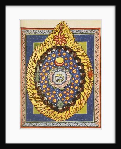 God, Cosmos, and Humanity. Miniature from Liber Scivias by Hildegard of Bingen, c.1175 by German School