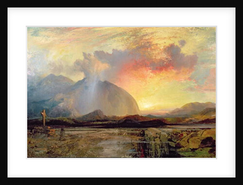 Sunset Vespers at the Old Rugged Cross by Thomas Moran