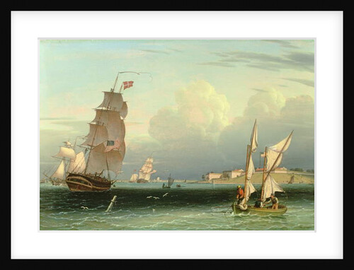 Ship Going Out, Fort Independence, Boston Harbour, 1832 by Robert Salmon