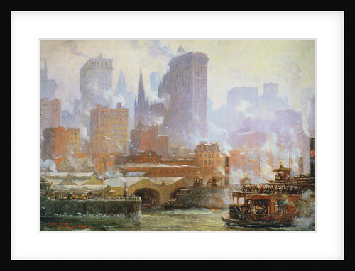 Wall Street Ferry Ship by Colin Campbell Cooper