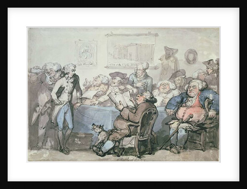 No.1744 A Meeting of Creditors by Thomas Rowlandson