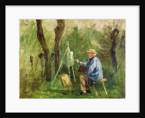 Corot at his Easel, Crecy-en-Brie, 1874 by Eugene Decan
