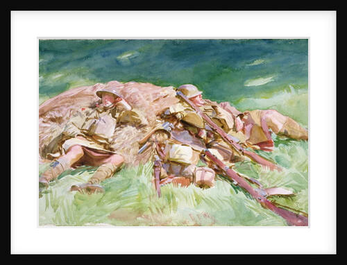 1151 Highlanders Resting at the Front, 1918 by John Singer Sargent