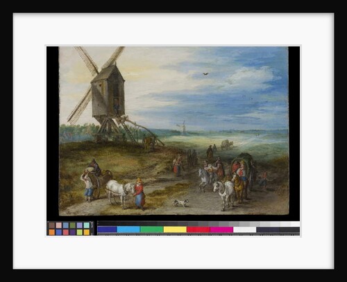 Landscape with mill and carts, c.1611 by Jan the Elder Brueghel