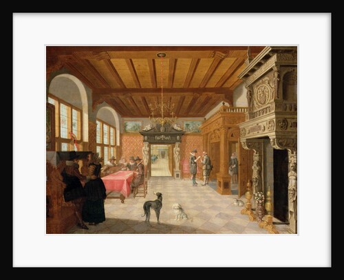 Interior of a Hall with Figures, 1621 by Nicolaes de Gyselaer
