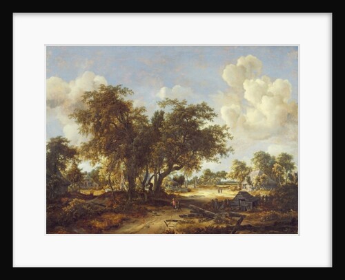 Wooded Landscape with Cottages, 1665 by Meindert Hobbema