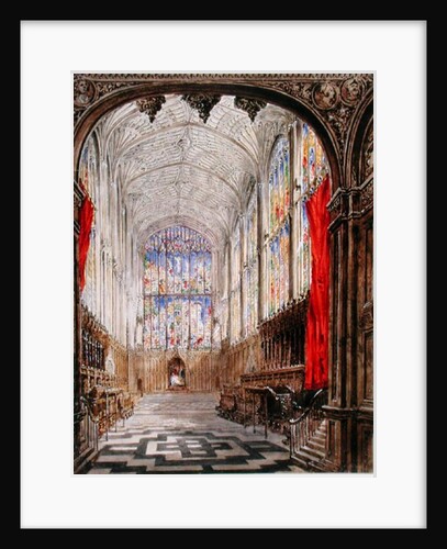 Interior of King's College Chapel, 1843 by Joseph Murray Ince