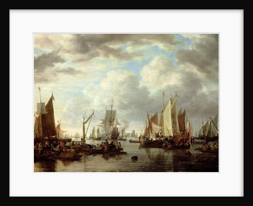 Shipping before Dordrecht, 1651 by Simon Jacobsz. Vlieger