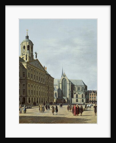 View in Amsterdam, with the facade of the Stadhuis and the Nieuwe Kerk by Gerrit Adriaensz Berckheyde