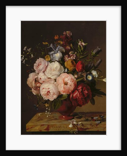 A Vase of Flowers on a Ledge, 1817 by Jan Frans van Dael