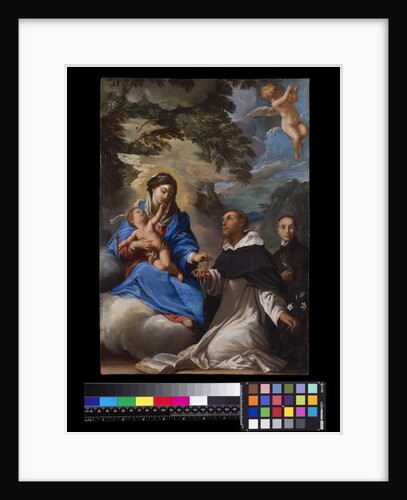 St Dominic receiving the Rosary from the Virgin Mary by Italian School