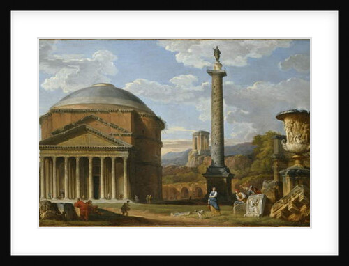 Capriccio of Roman Ruins with the Pantheon, 1737 by Giovanni Paolo Pannini