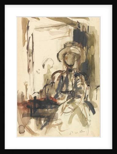Seated figure: woman seated, wearing a hat by Philip Wilson Steer