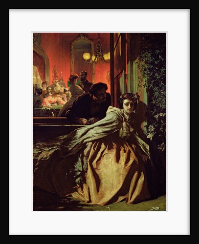 On the Brink, 1865 by Alfred W. Elmore