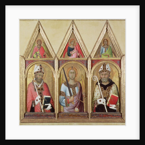St. Geminianus, St. Michael and St. Augustine, c.1319 by Simone Martini