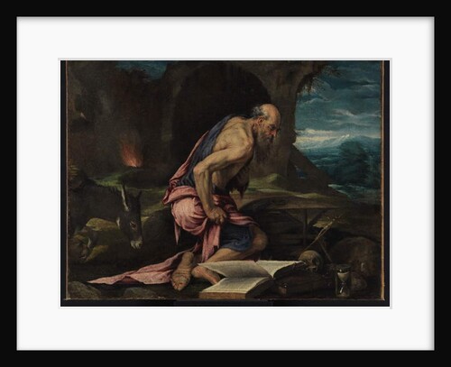 St Jerome in the wilderness, 1562 by Jacopo (workshop) Bassano