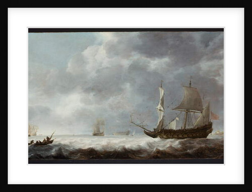 Sea-piece, a breeze near a Dutch port, c.1640 by Simon Jacobsz. Vlieger