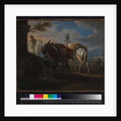 Mules halting by the wayside, before 1720 by Pieter van Bloemen