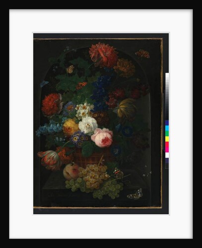 A basket of flowers with fruit, 1805 by Johann Baptist Drechsler