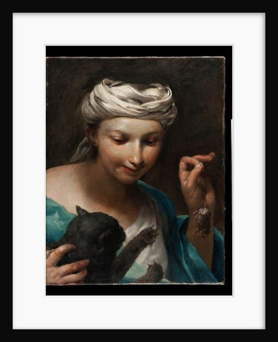 Girl with a Cat, before 1747 by Giuseppe Maria (1665-1747) Crespi