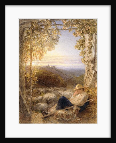 Sleeping Shepherd - Morning, c.1857 by Samuel Palmer
