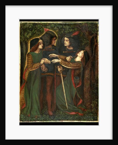 How They Met Themselves, c.1850/60 by Dante Gabriel Charles Rossetti