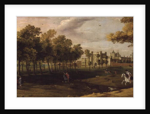 View of Nonsuch Palace in the time of King James I, early 17th century by Flemish School