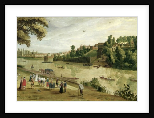 The Thames at Richmond, with the Old Royal Palace, c.1620 by Flemish School