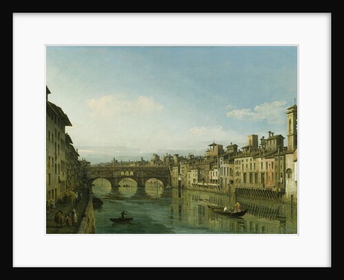 The Arno in Florence with the Ponte Vecchio, c.1745 by Bernardo Bellotto