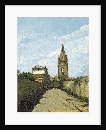The Village Church, c.1866-70 by Antoine Fortune Marion