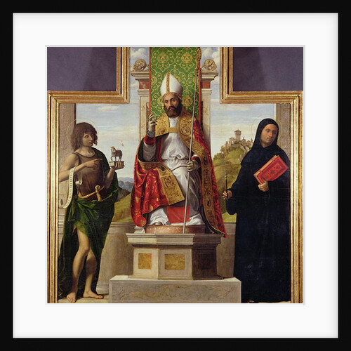 St. Lanfranc of Pavia enthroned between St. John the Baptist and St. Liberius, c.1515-16 by Giovanni Battista Cima da Conegliano