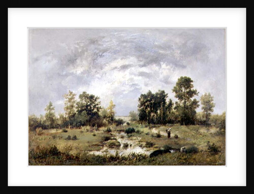 Wooded landscape, 1870 by Narcisse Virgile Diaz de la Pena