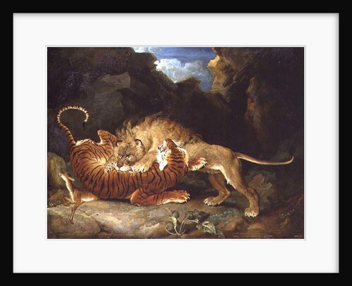 Fight between a Lion and a Tiger, 1797 by James Ward