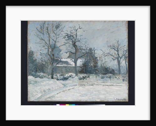 Piette's House at Montfoucault, Snow Effect, 1874 by Camille Pissarro