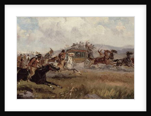 Sioux Attacking a Stagecoach, 1909 by Charles Schreyvogel