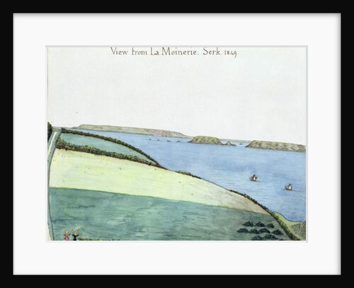 View from la Moinerie, Serk, 1849 by English School