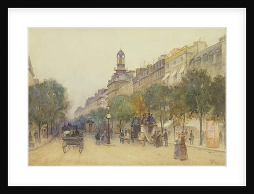 The Boulevard des Italiens, Paris, 1887 by J. Little