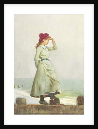 Young Girl on Seawall by Alexander M. Rossi