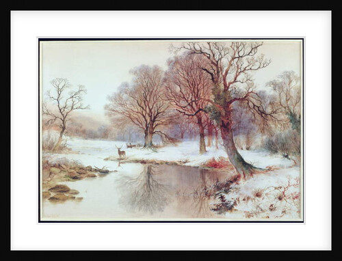 Snowy Landscape with Deer by Arthur Willett