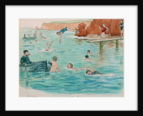 The Month of August: Swimming and Diving by George Derville Rowlandson