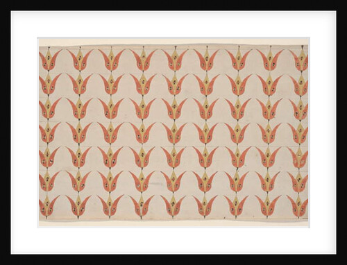 Seven Rows of Tulips, Fraktur Painting, c.1800-20 by American School