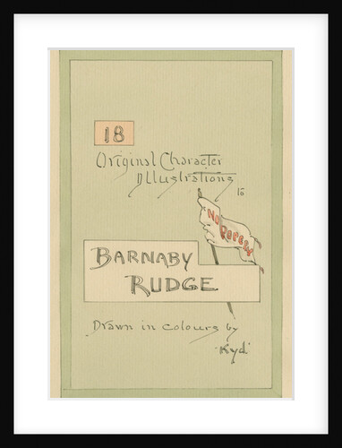 Title Page, Illustrations for 'Barnaby Rudge', c.1920s by Joseph Clayton Clarke